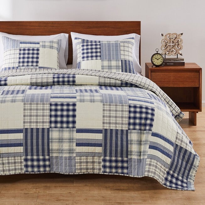 Napa Quilt And Pillow Sham Set, BLUE, hi-res image number null