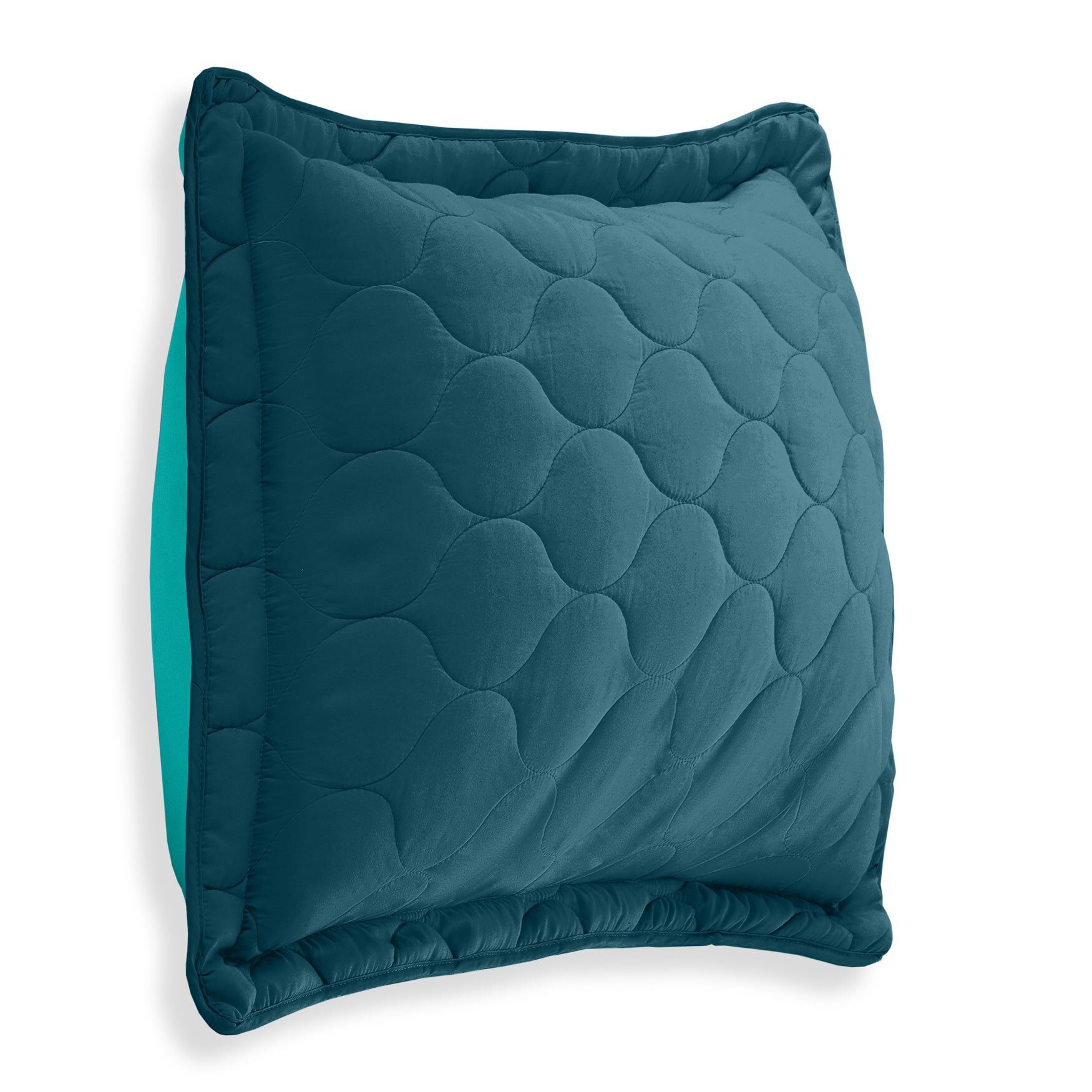 BH Studio Reversible Quilted Shams, PEACOCK TURQUOISE, hi-res image number 0