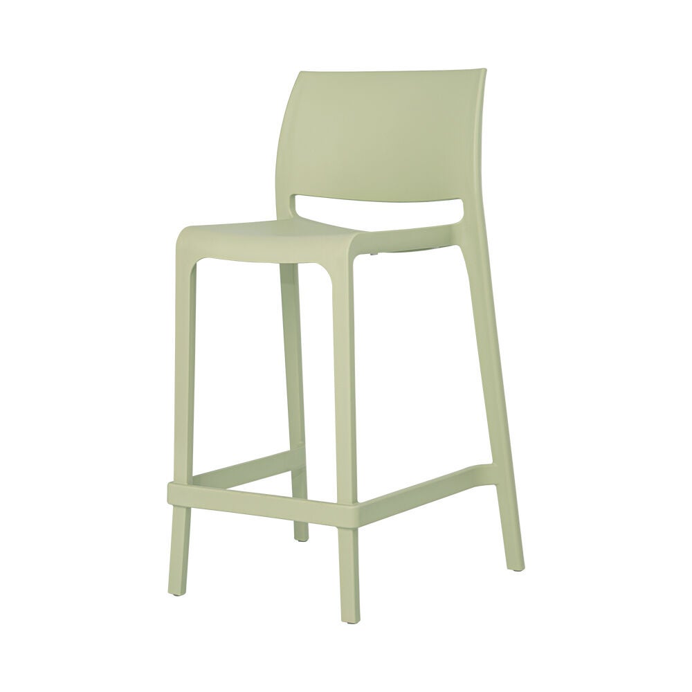Set of 2 Sensilla Outdoor Stackable Counter Stools, WASABI GREEN, alternate image number 2