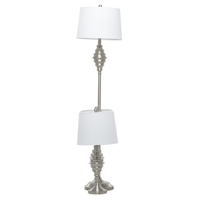 Set Of 3 Silver Coastal Table Lamp, , alternate image number 3