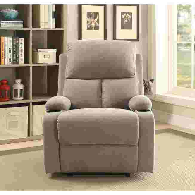Beige reclining chair front view