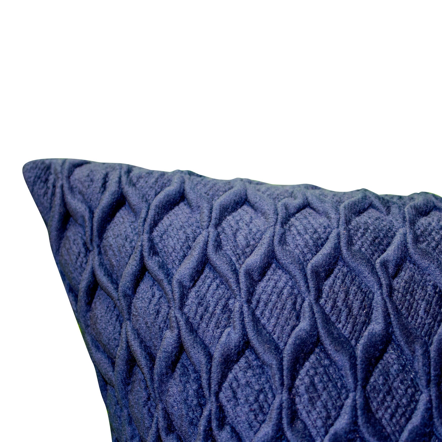 Edie@Home Fishnet Ruched Velvet Decorative Pillow Dec Pillow, , alternate image number 7