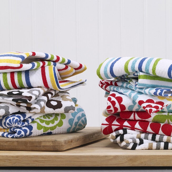 Pigment Print Dual Woven Dish Cloth, Four Pack, , alternate image number null