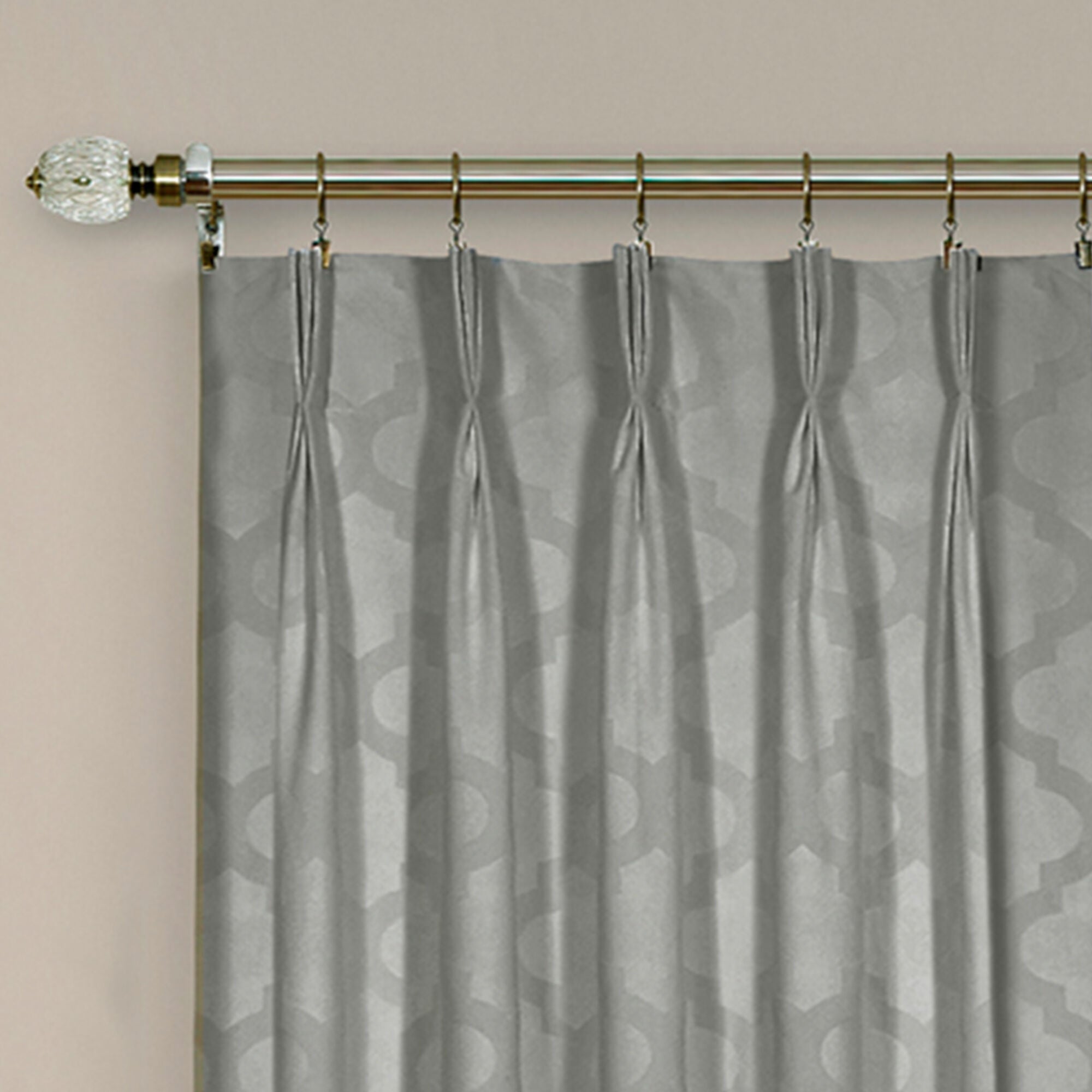 Windsor Pinch Pleat Window Curtain Panel, SILVER, alternate image number 2