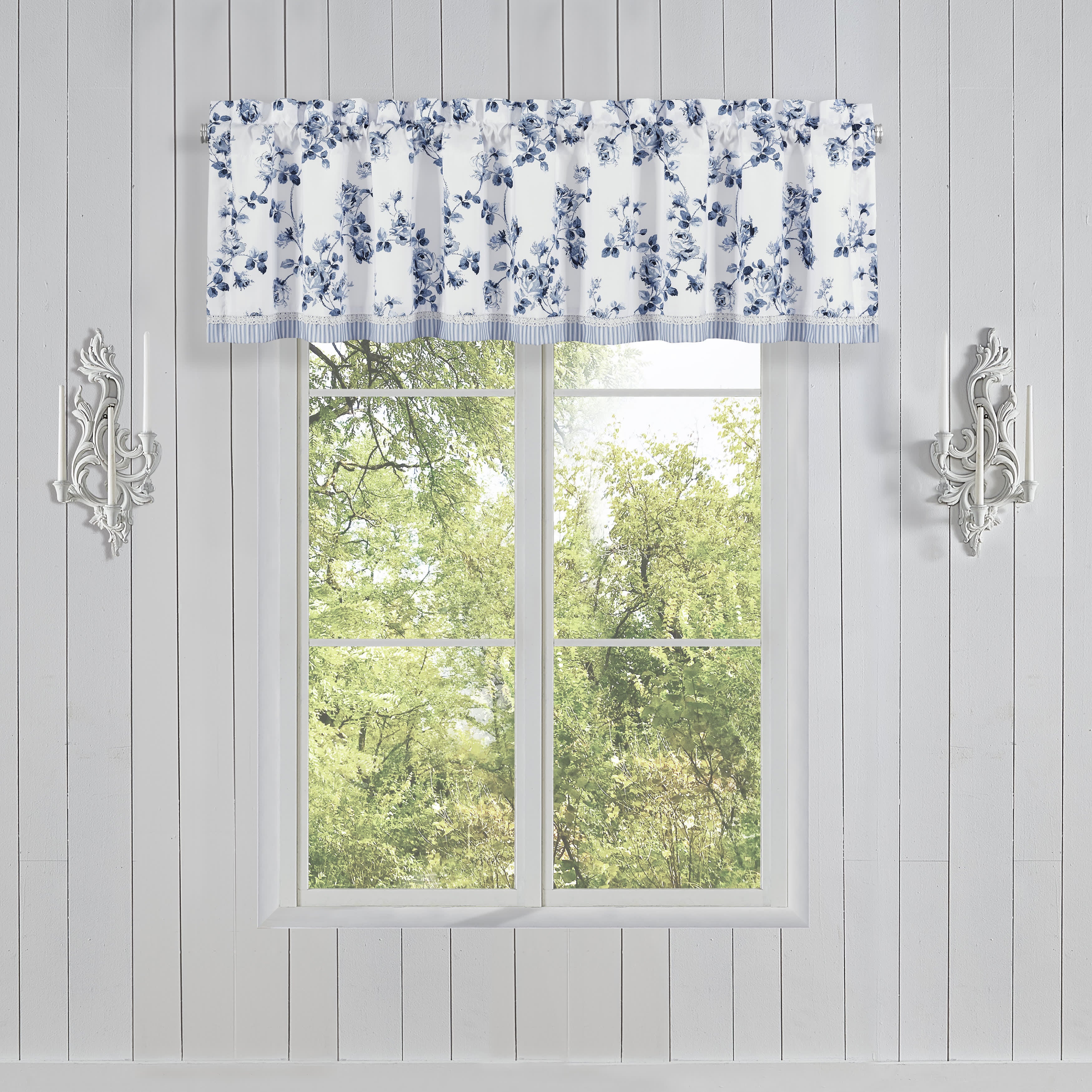 Rialto Window Straight Valance, FRENCH BLUE, hi-res image number 0