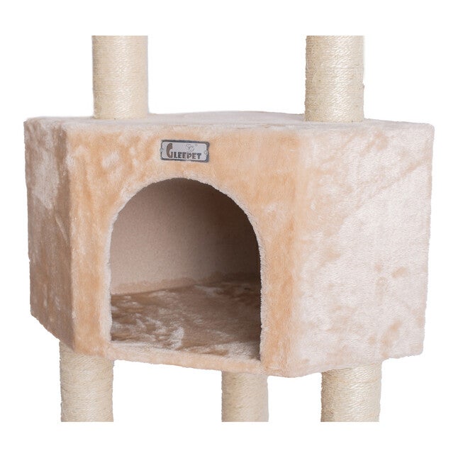 Gleepet 48 inches Real Wood Cat Tree With Perch And Playhouse, , alternate image number null