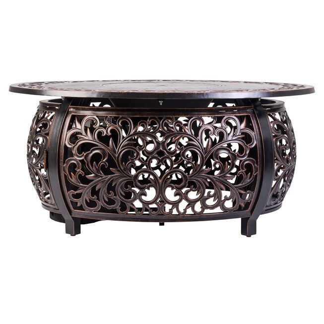 Toulon Oval Cast Aluminum LPG Fire Pit, , alternate image number null