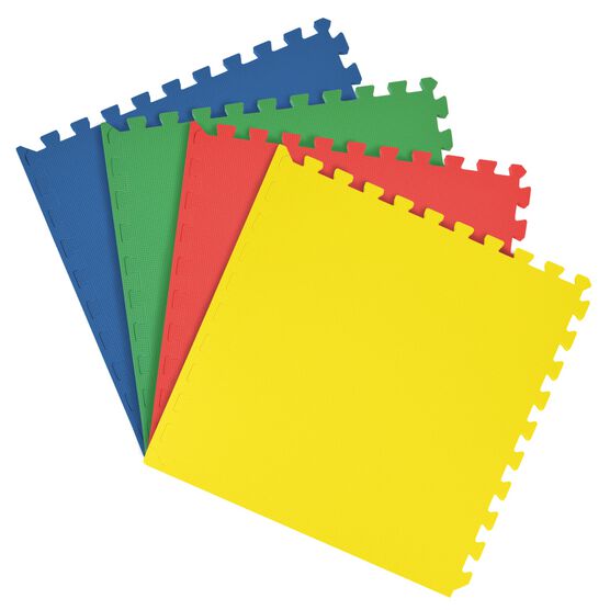 Interlocking Foam 24" x 24" Anti Fatigue Floor Tiles 4 tiles/16 Sq. Ft., MULTI, hi-res image number null