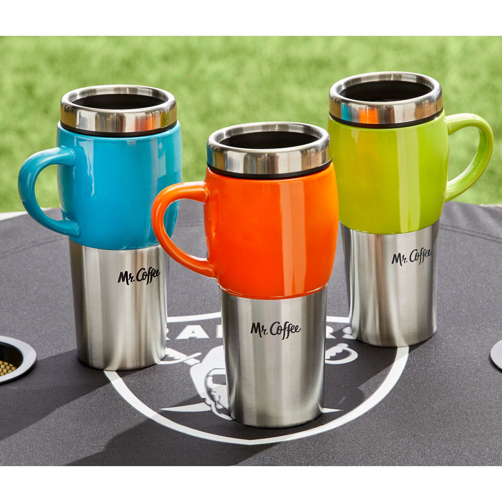 Mr. Coffee Travel Mug, LIME GREEN, hi-res image number 0