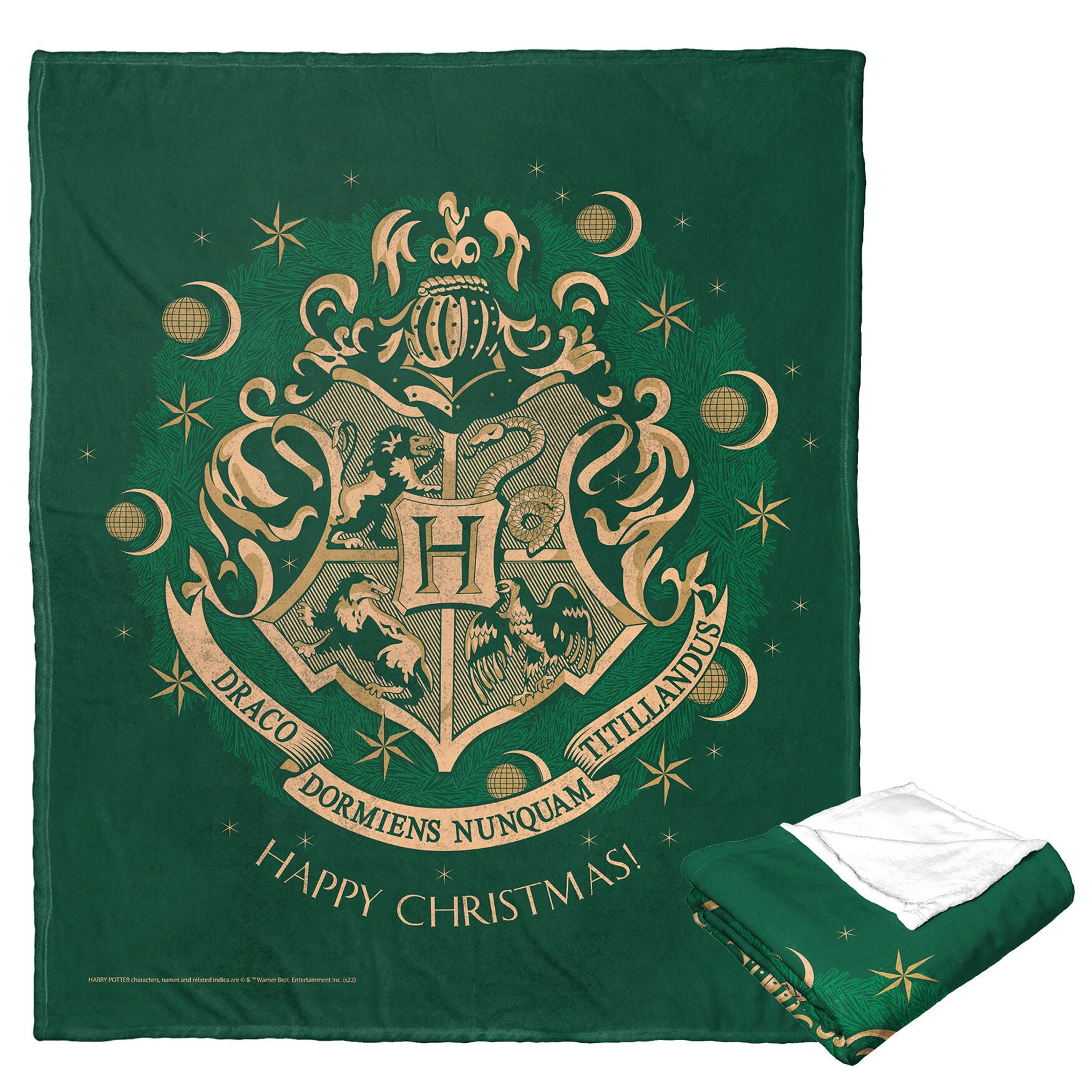 Wb Harry Potter Happy Christmas Silk Touch Throw, O, hi-res image number 0