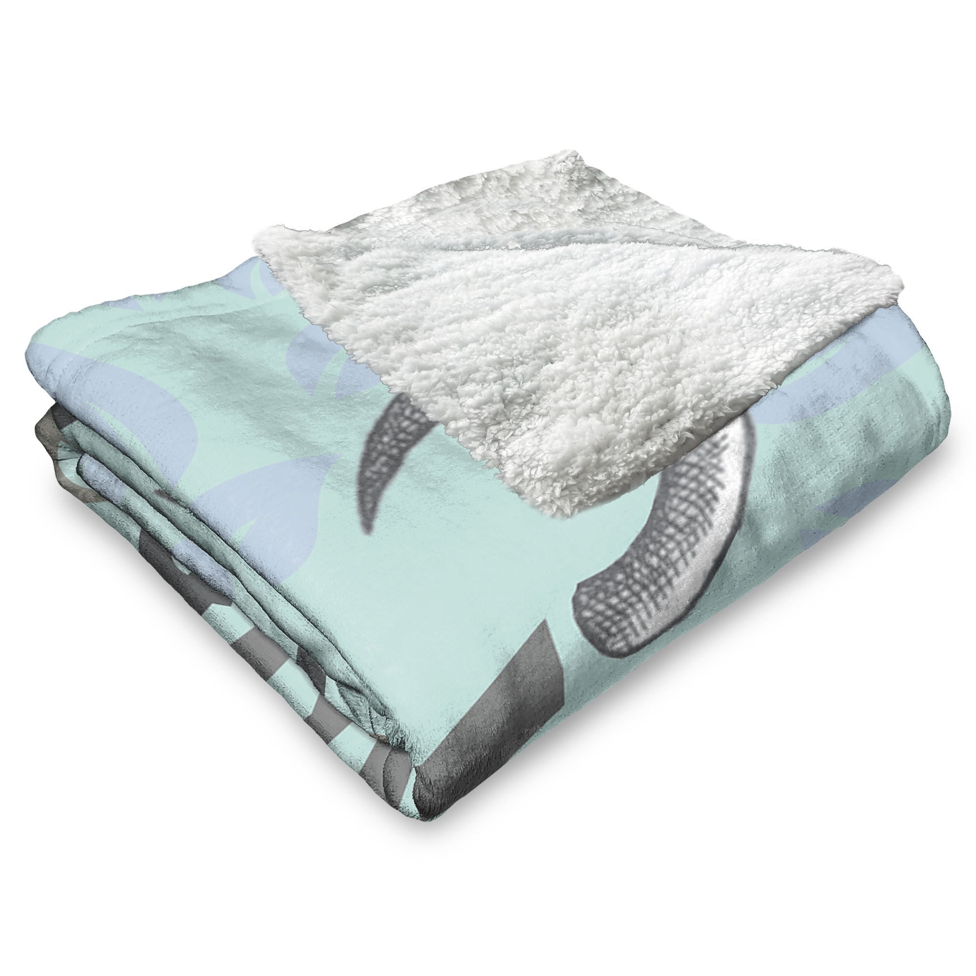 Warner Bros. Where the Wild Things Are In the Leaves Silk Touch Sherpa Throw Blanket 50x60 Inches, BLUE, alternate image number 3