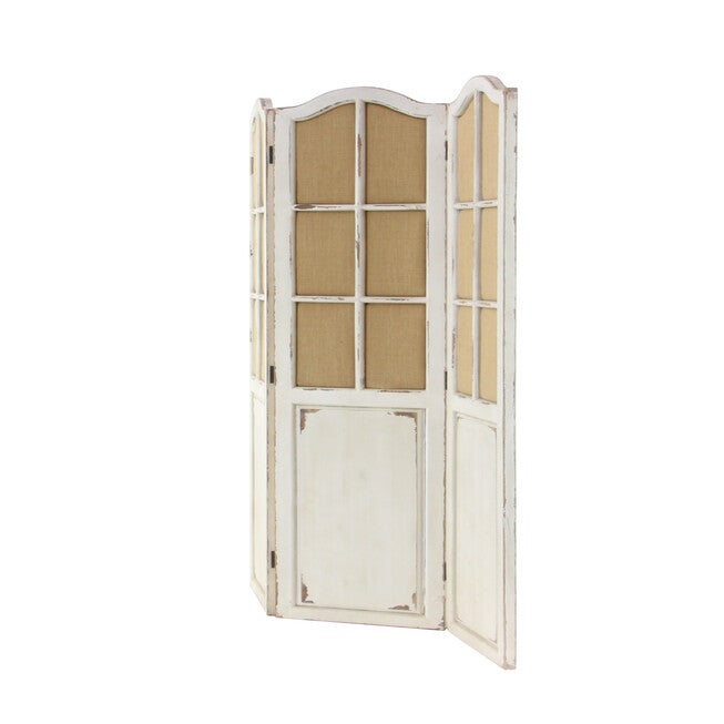 Beige Wood Farmhouse Room Divider Screen, 71 inches x 48 inches x 1 inches, , alternate image number null