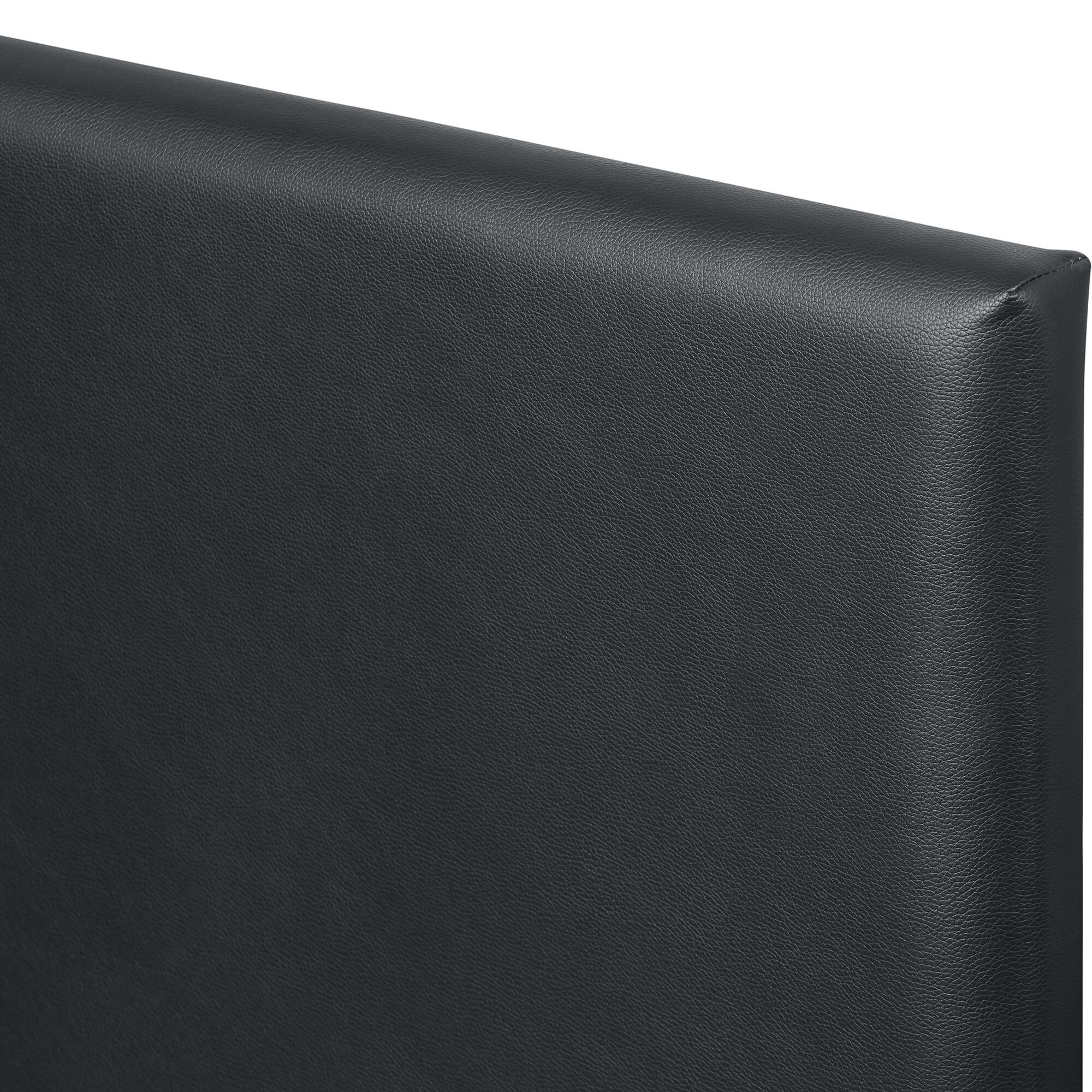 Abbey Platform Bed, Beige, Queen, BLACK, alternate image number 4