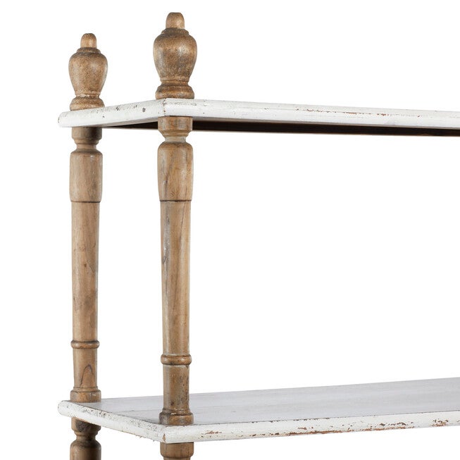 White Wood Farmhouse Shelving Unit, 75 inches x 37 inches x 14 inches, , alternate image number null