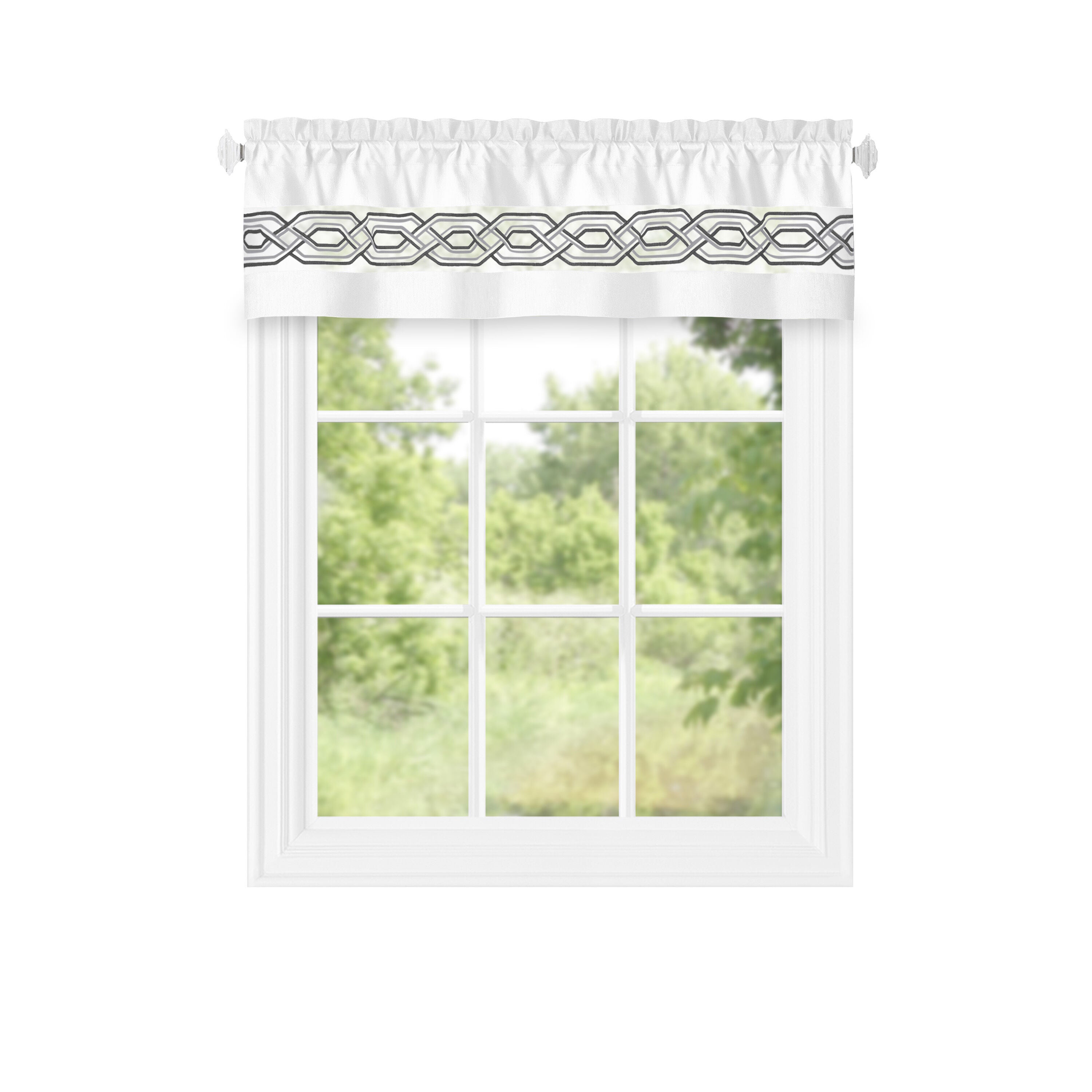 Paige Window Curtain Valance, WHITE, alternate image number 2