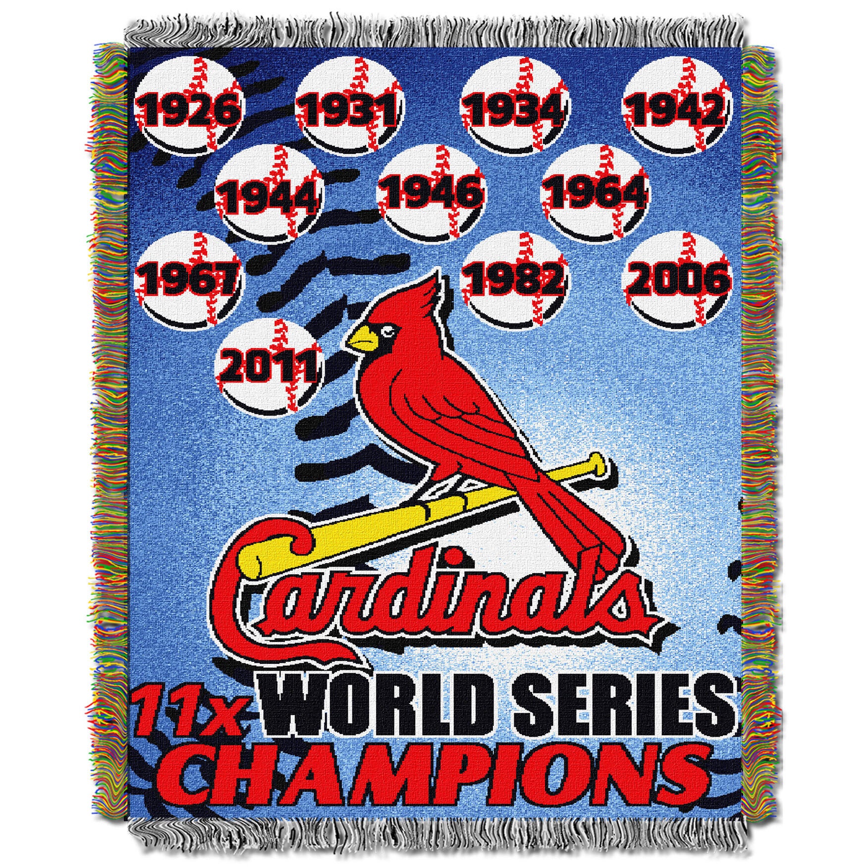 Cardinals Commemorative Series Throw, MULTI, hi-res image number 0