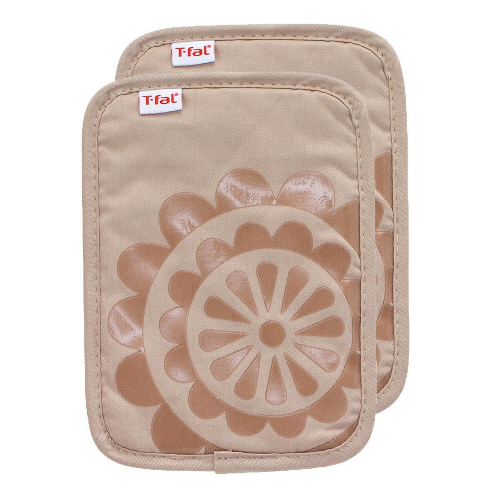 Medallion Silicone Pot Holders, Set Of 2, SAND, hi-res image number 0