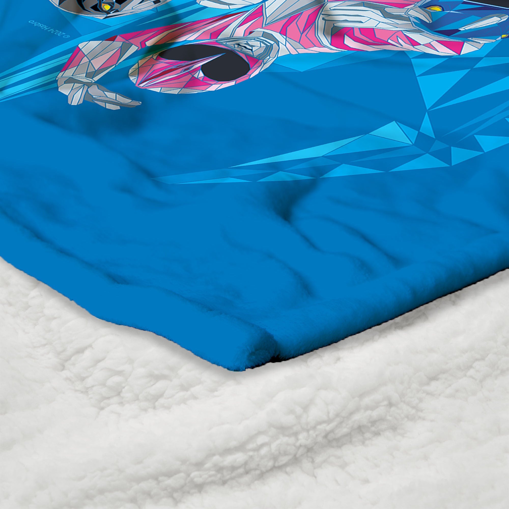 Hasbro Power Rangers All Systems Go Silk Touch Sherpa Throw Blanket 50X60 Inches, BLUE, alternate image number 4