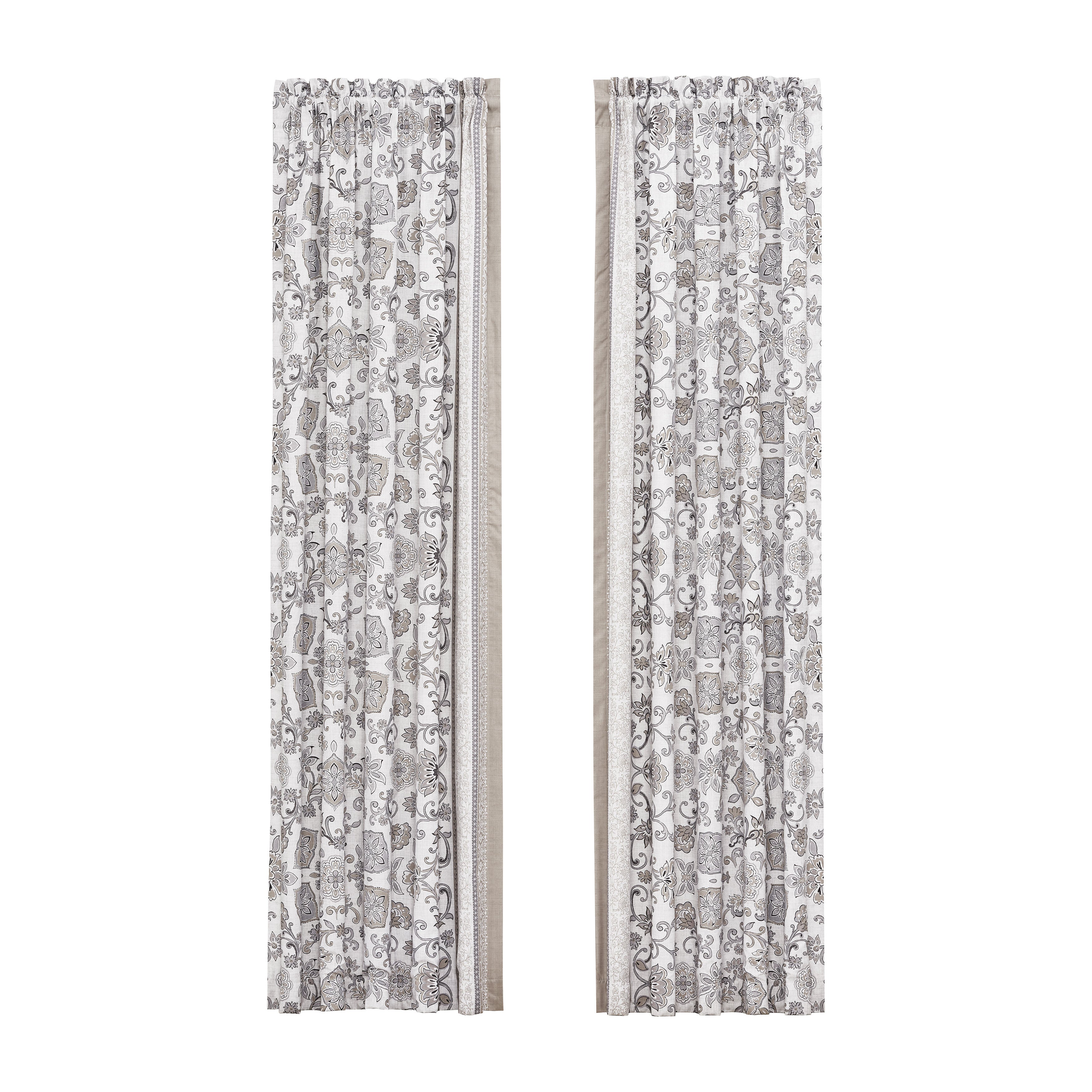 Chelsea Grey 84 Inch Window Panel Pair, GRAY, alternate image number 2