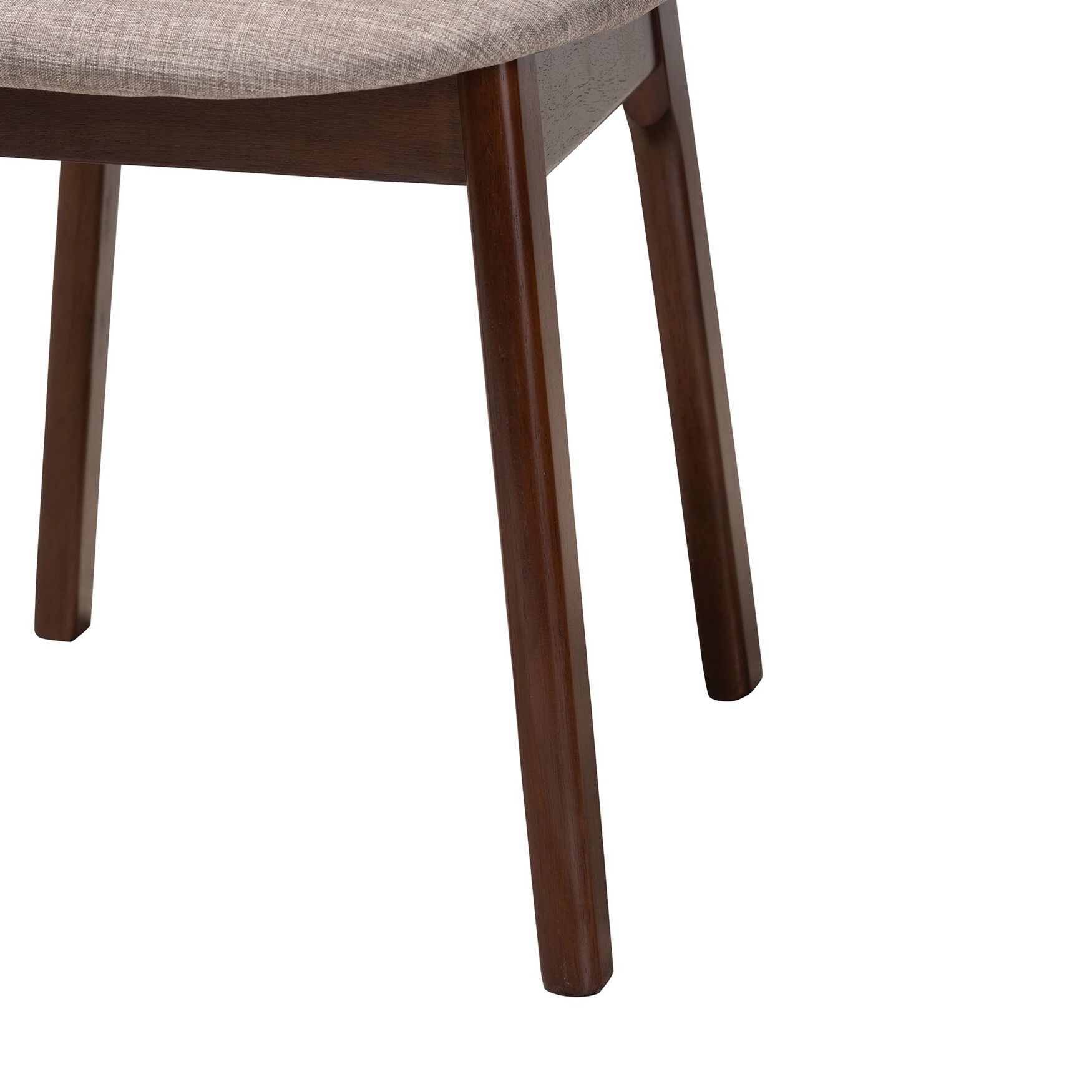 Darrion Mid-Century Modern Grey Fabric And Natural Oak Finished Wood 2-Piece Dining Chair Set, , alternate image number 4