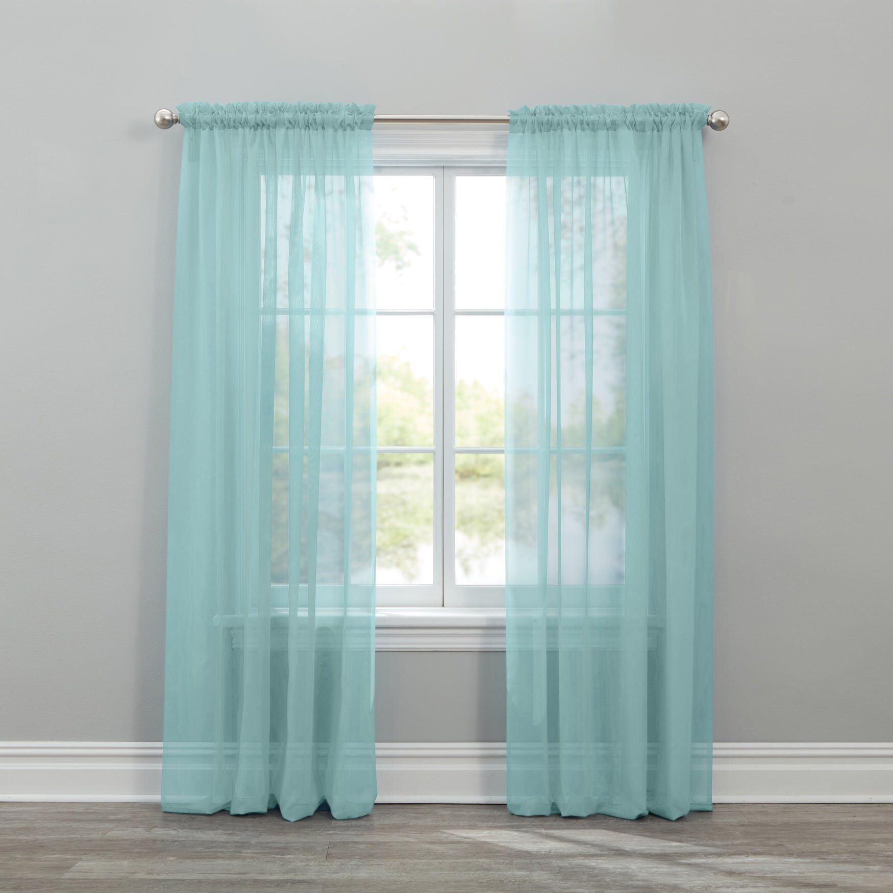 BH Studio Sheer Voile Rod-Pocket Panels -Set of 2
