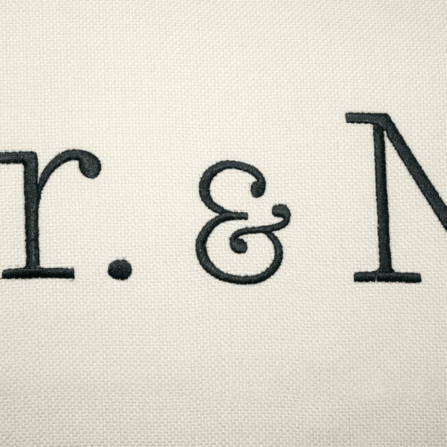 Celebrations ""Mr. & Mrs."" Embroidered Decorative Pillow , , alternate image number 2