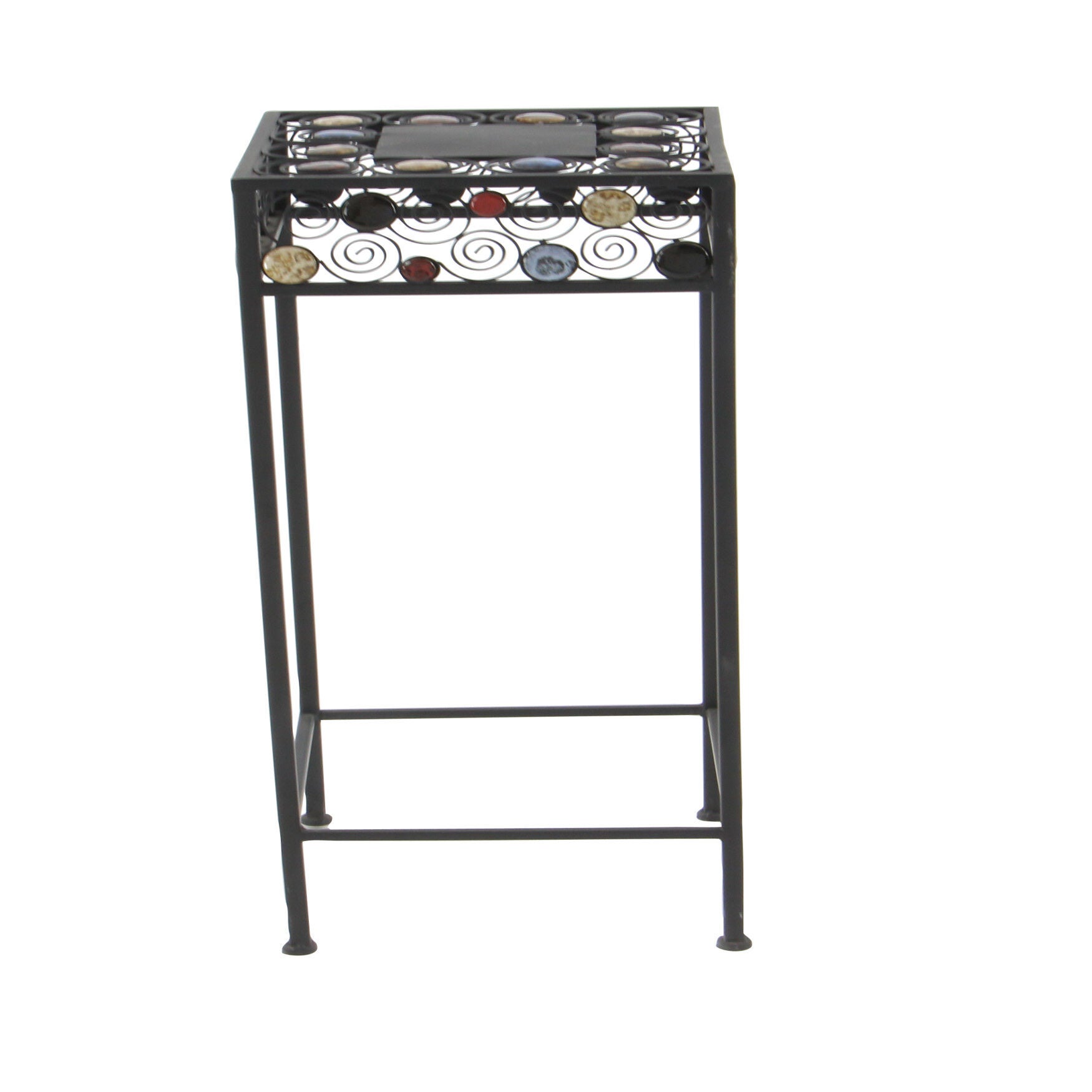 Set Of 3 Black Metal Traditional Plantstand, , alternate image number 2