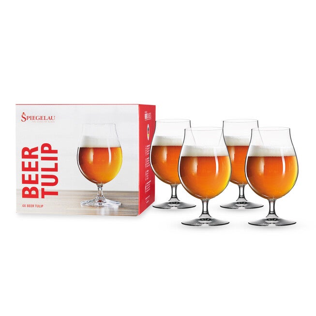 15.5 Oz Beer Tulip Glass (Set Of 4), CLEAR, hi-res image number 0