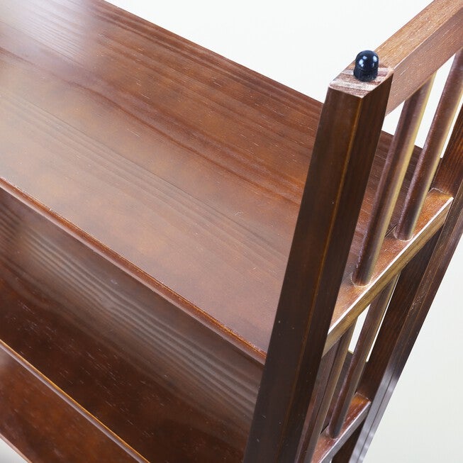 3-Shelf Folding Stackable Bookcase 27.5 inches Wide-Walnut, , alternate image number 9