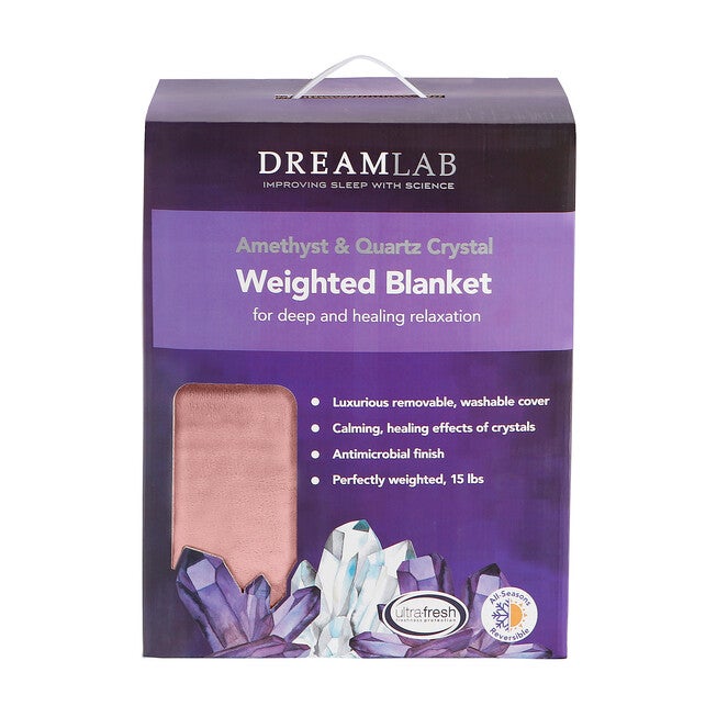 Crystal 15lb Reversible Cooling Weighted 48x72 Blanket with Removable Cover, , alternate image number null