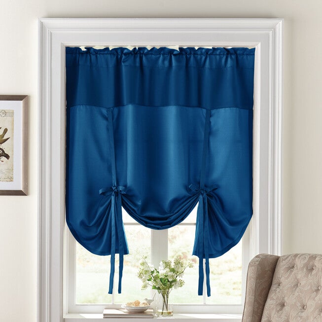 BH Studio Room-Darkening Tie-Up Shade, SAPPHIRE, hi-res image number 0