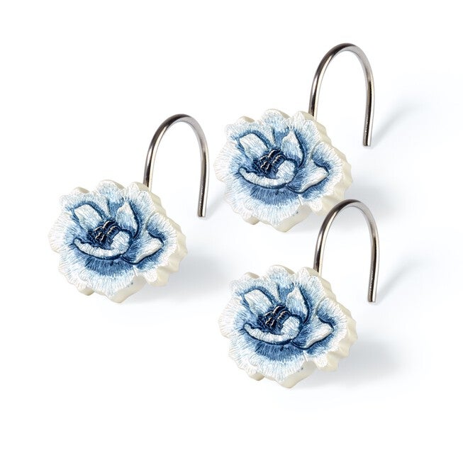 Dublin Rose Shower Hooks, BLUE, hi-res image number null