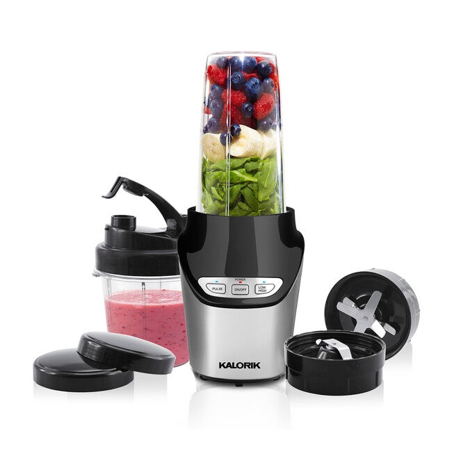 Kalorik 8-Piece Nutrition Blender Set, Black and Silver, BLACK, hi-res image number 0