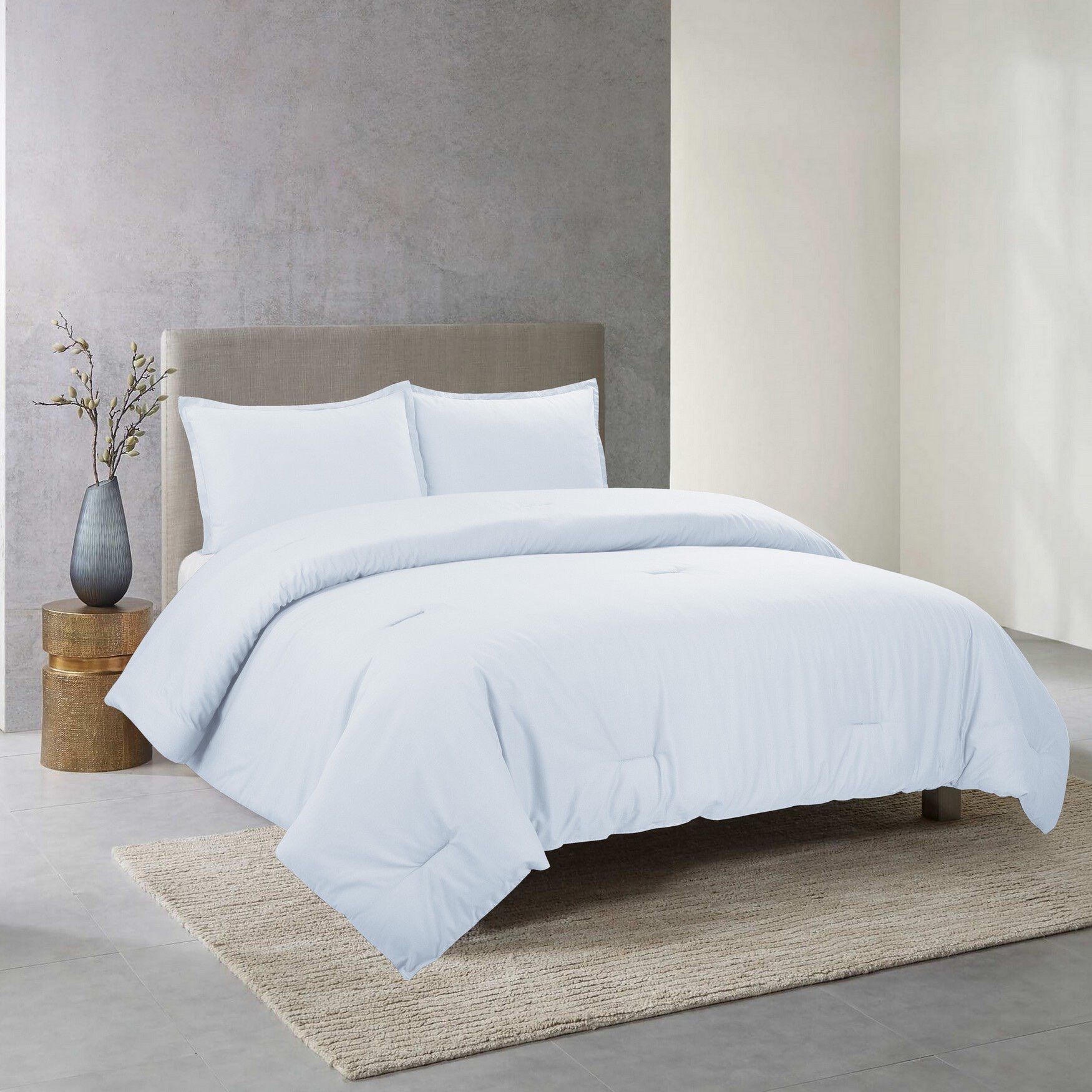 Perfectly Cotton Comforter Sets Comforter Set, WHITE, hi-res image number 0