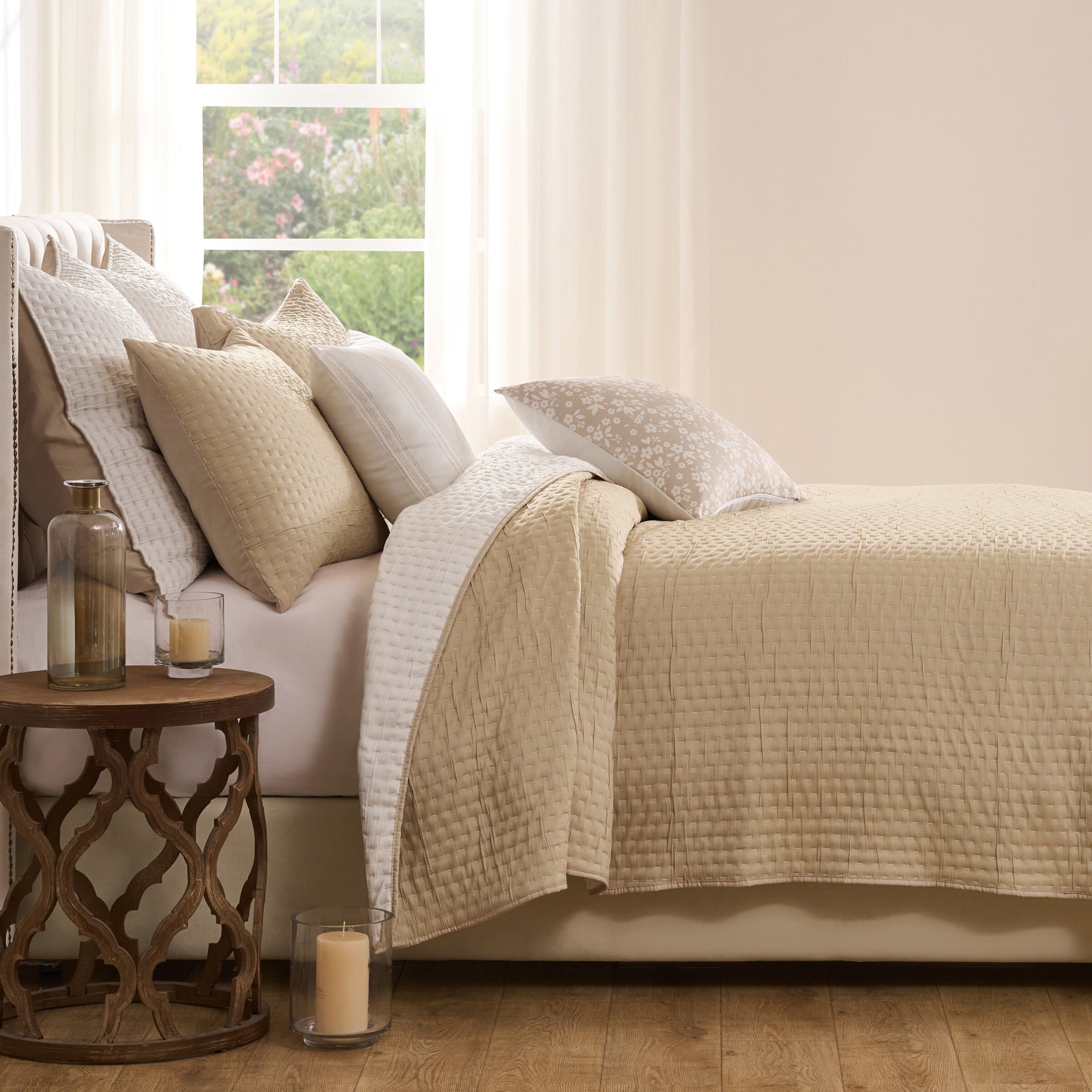 Homestead Rustic Farmhouse Matelass&eacute; Coverlet Set, NATURAL, alternate image number 2