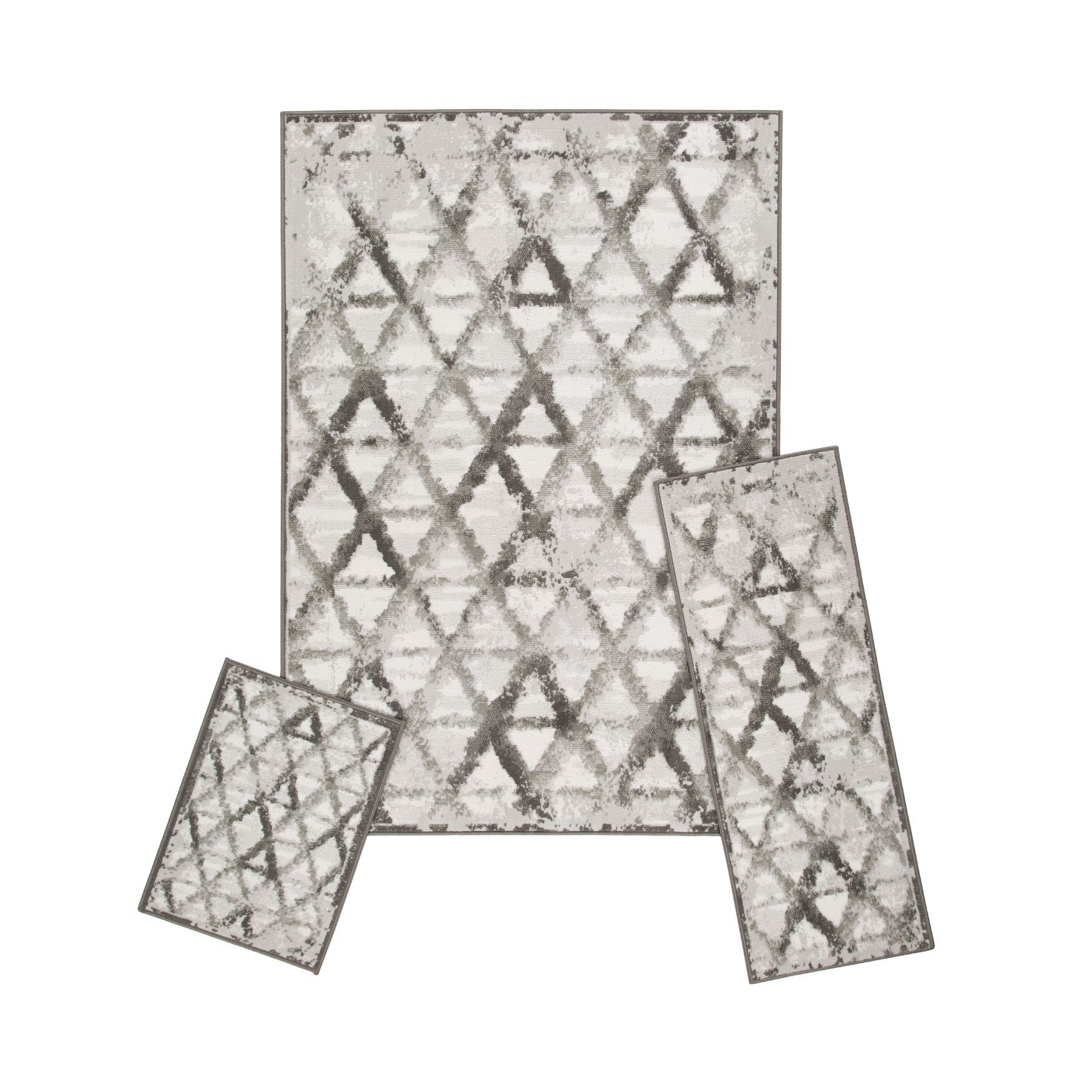 Capri 3 Piece Rug Set, GREY, hi-res image number 0