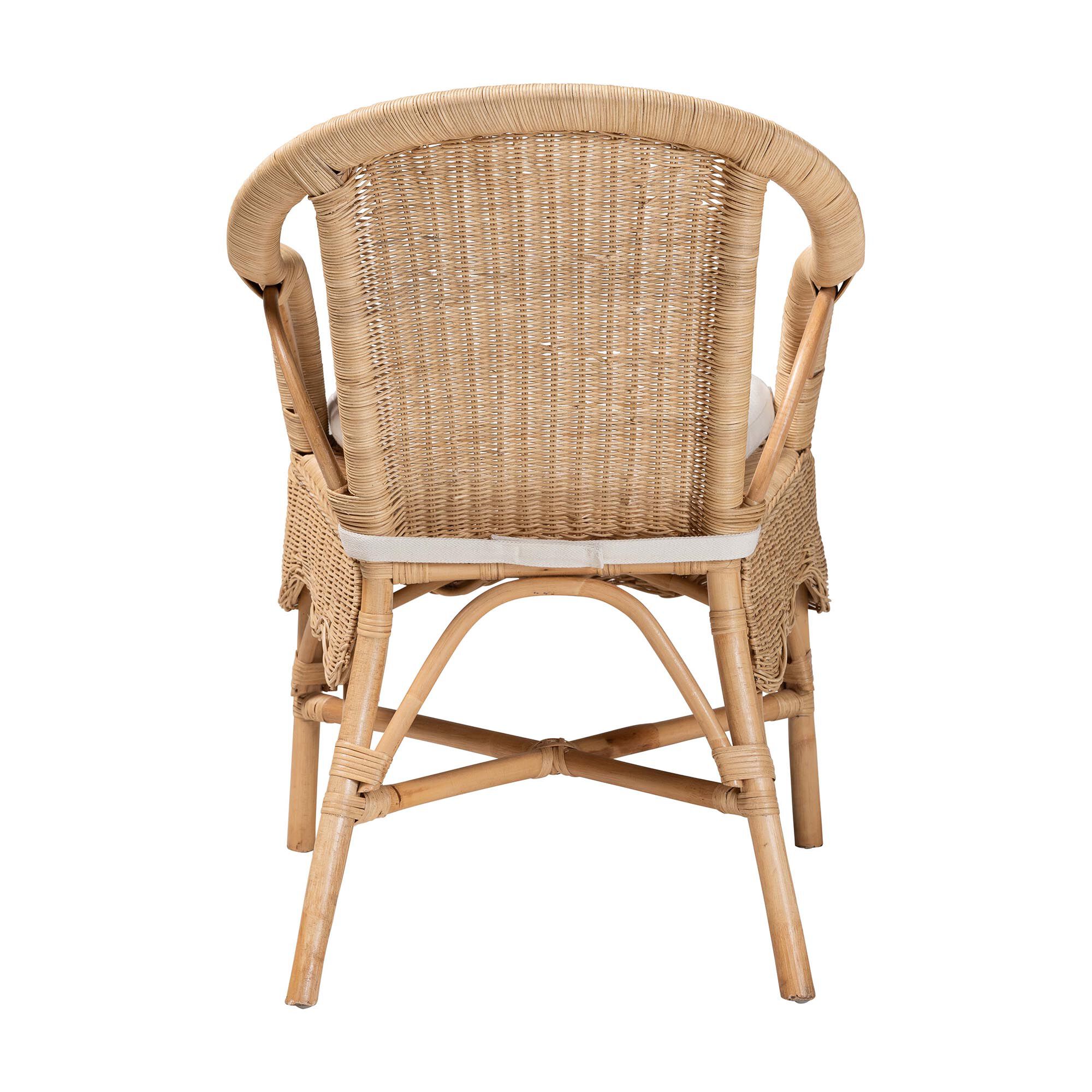 Reinu Natural Rattan Dining Chair, NATURAL, alternate image number 4