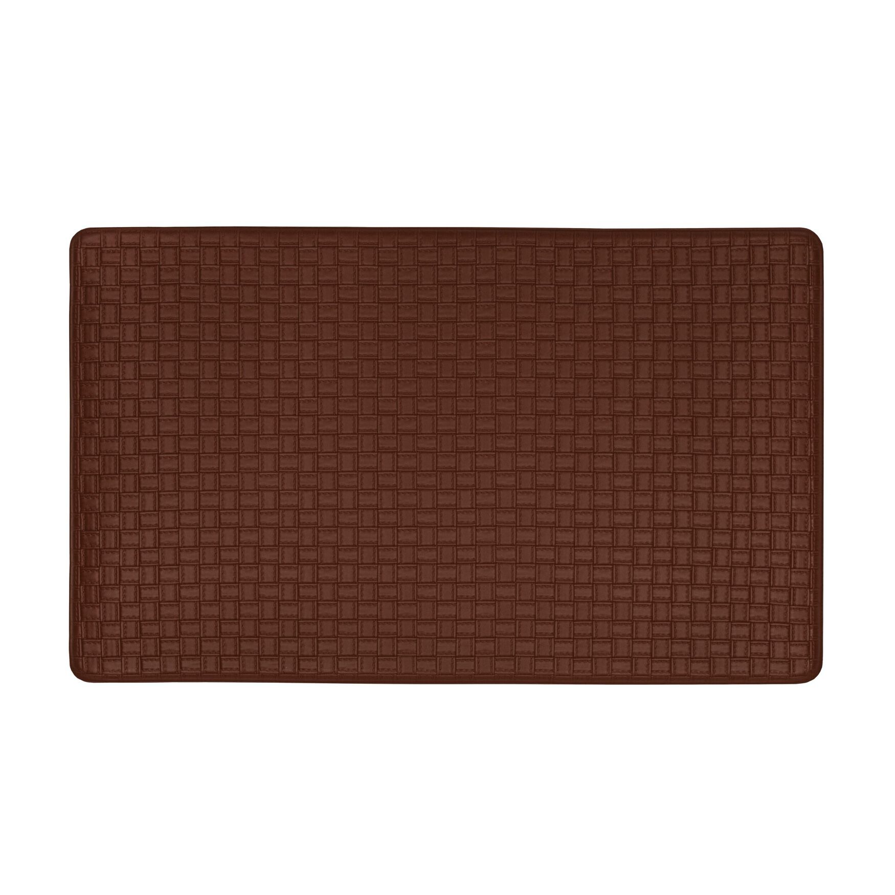 Woven Embossed Faux Leather Anti Fatigue Mat, LAVA, hi-res image number 0