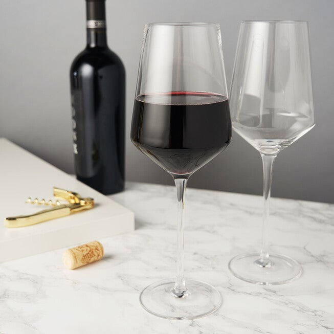 Angled Crystal Bordeaux Glasses, , on-hover image number null
