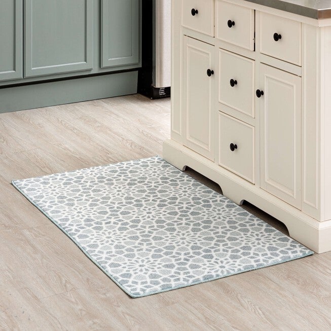 Mosaic Tile Grey Kitchen Rug, , alternate image number 6