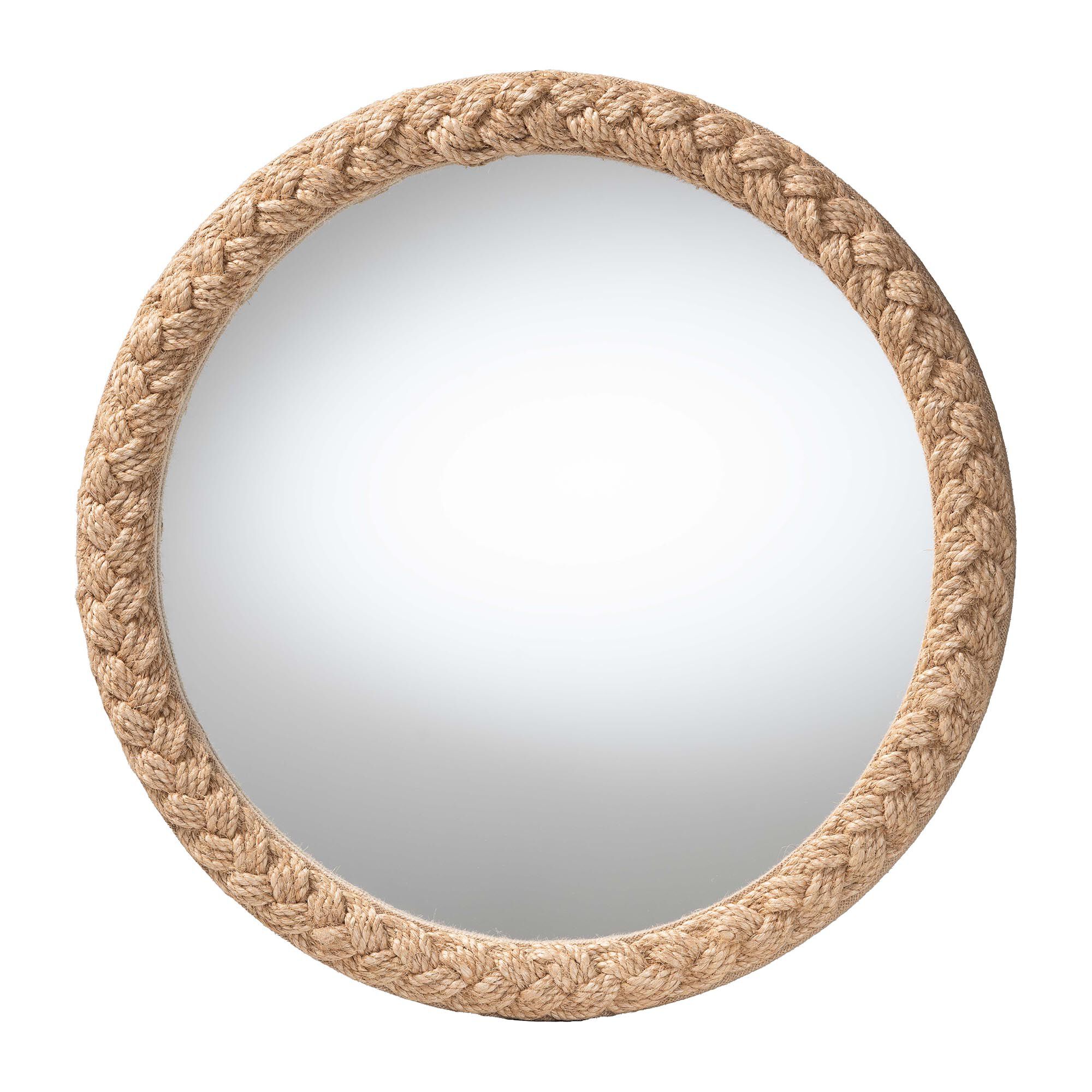 Shara Coastal Braided Rope Accent Mirror, NATURAL, alternate image number 1