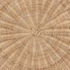 Tightly woven radial rattan pattern close-up