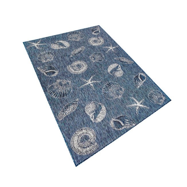 Liora Manne Carmel Shells Indoor/Outdoor Rug Aqua 23 inchesX7 feet 6 inches, , alternate image number 7