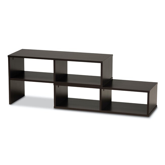 Andor Adjustable 2-Piece Wood Tv Stand Furniture, BROWN, hi-res image number null