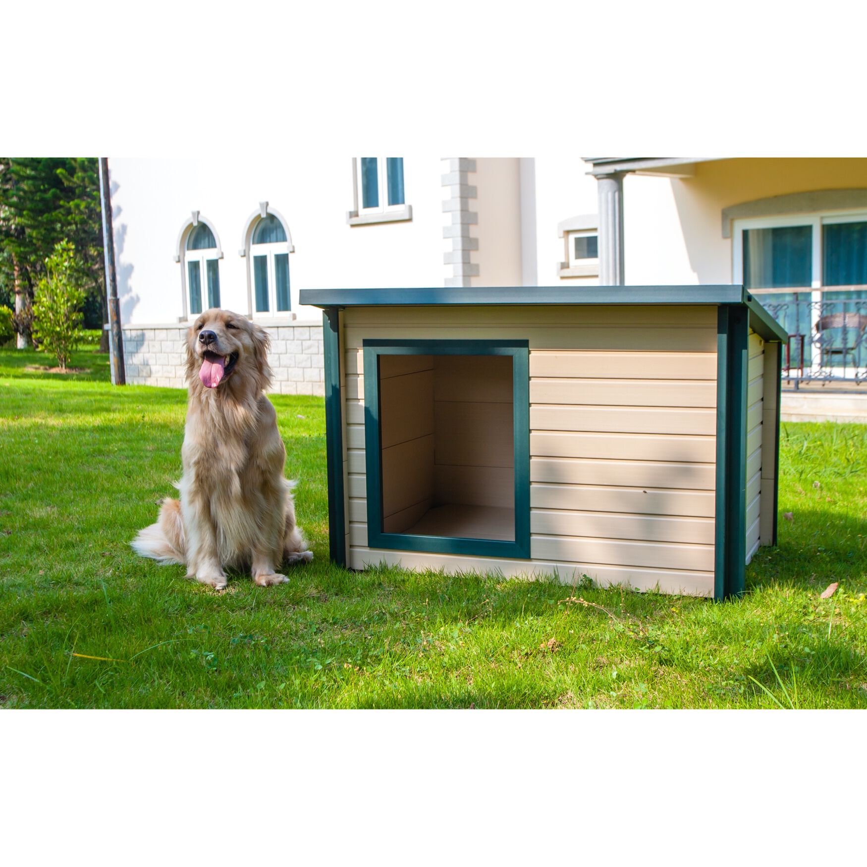 Rustic Lodge Pet Dog House, , alternate image number 1