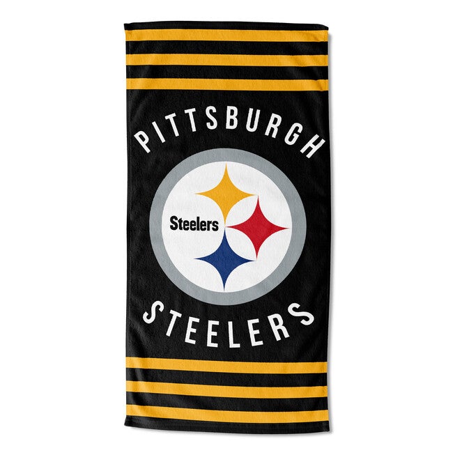 Steelers Stripes Beach Towel, MULTI, hi-res image number 0