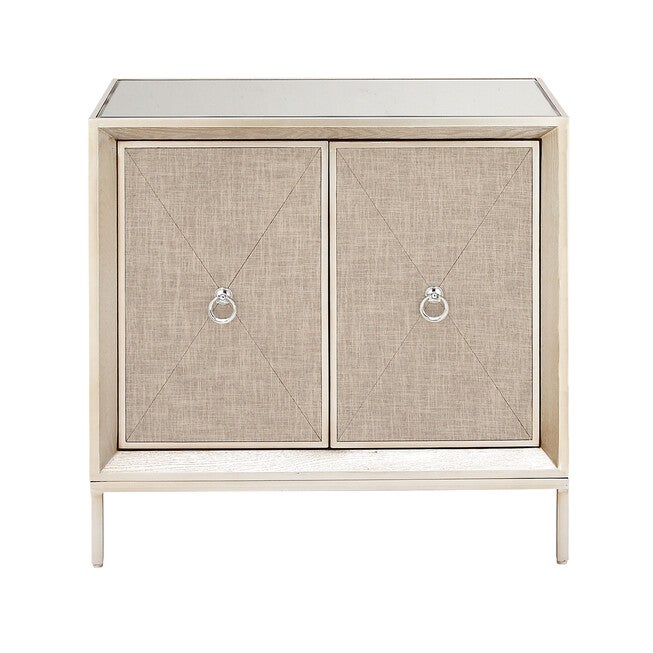 Beige Wood Glam Cabinet, 32x32x16, BLACK, hi-res image number 0