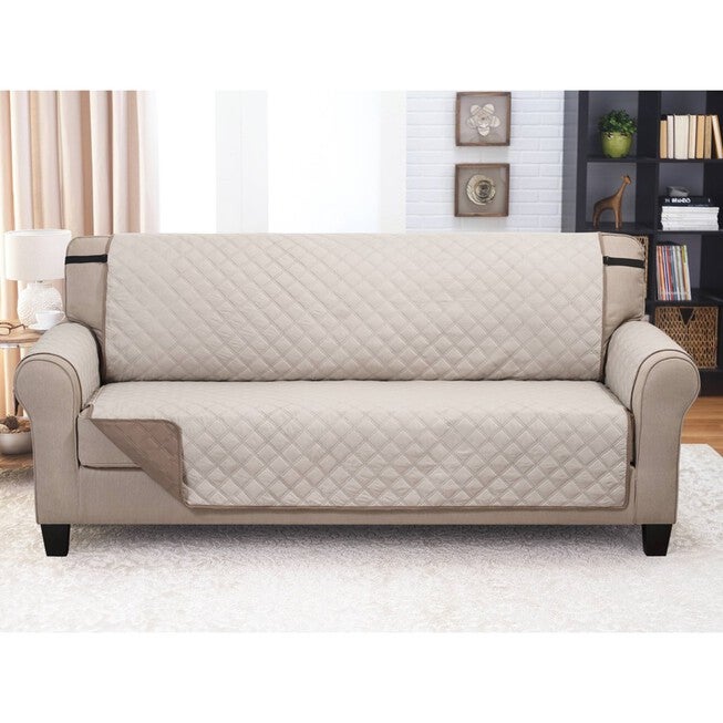 Solid Reversible Quilted Xl Sofa Furniture Protector, , alternate image number null