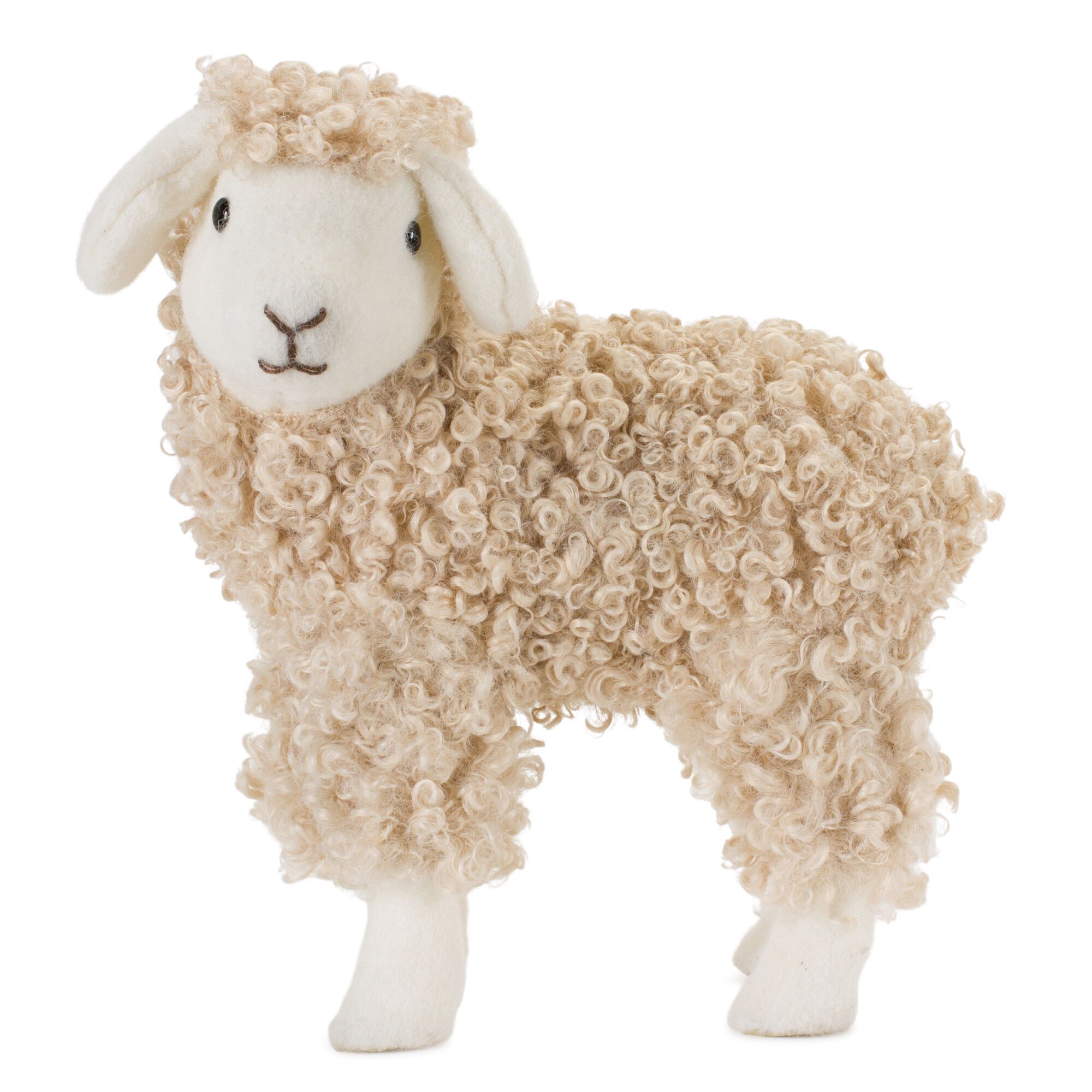 Sheep (Set of 2) 9.5 inchesL x 10.5 inchesH, 9 inchesL x 10.75 inchesH Foam/Fabric, BEIGE, alternate image number 2