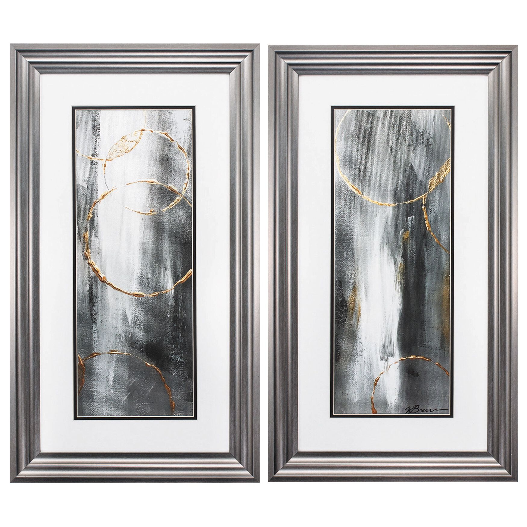 Gray Matter Framed Wall D&eacute;cor, Set Of 2, GRAY, hi-res image number 0